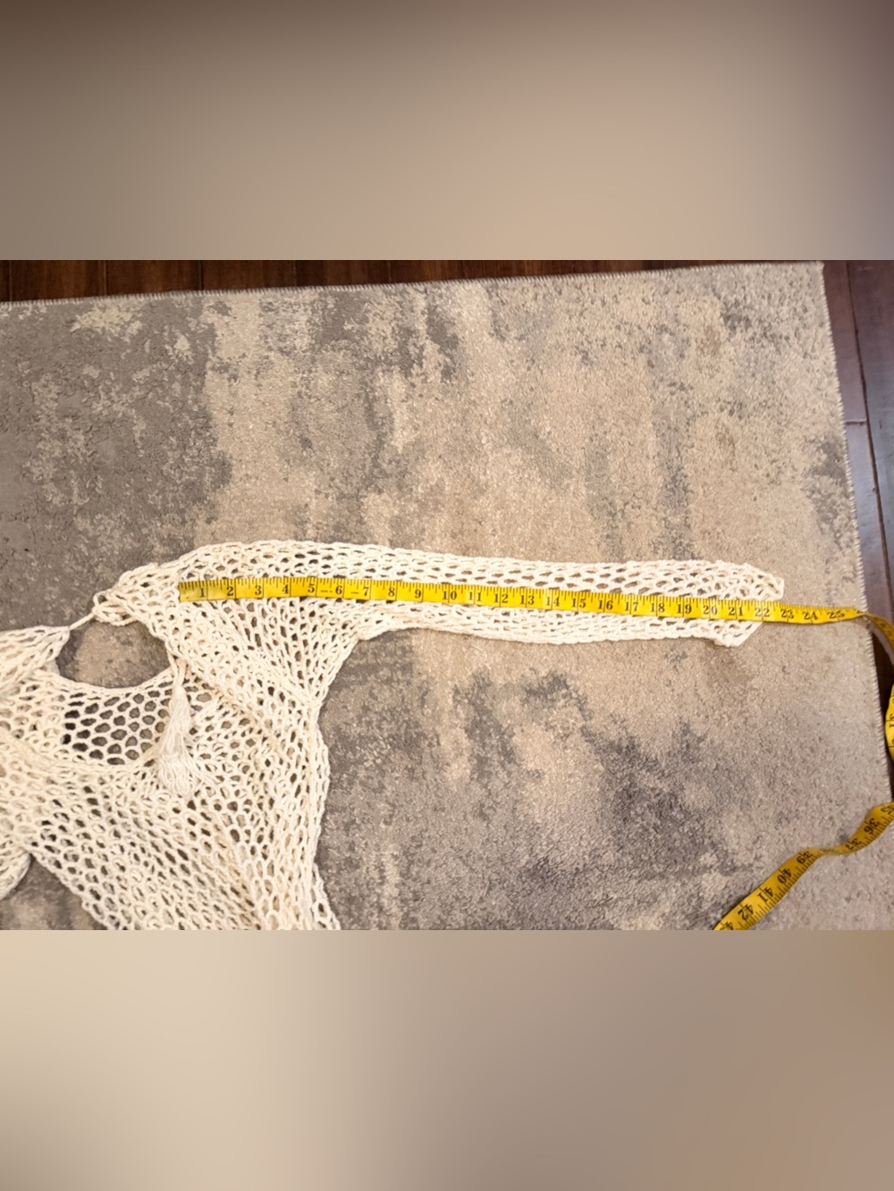 Women's Cream Crochet Beach Cover-Up Dress - Picture 6 of 6